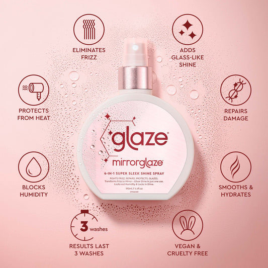Elevate Your Hair Game with Mirror Glaze 4-IN-1 Super Sleek Shine Spray – Your Ultimate Frizz Fighter